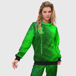 Женский костюм с толстовкой 3D Angels of Death - green gradient по-вертикали - фото 2