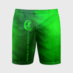 Мужские шорты спортивные Angels of Death - green gradient по-вертикали