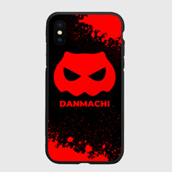Чехол для iPhone XS Max матовый DanMachi - red gradient