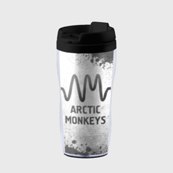 Термокружка-непроливайка Arctic Monkeys - white gradient