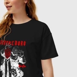 Женская футболка хлопок Oversize Син и Ной - Дорохедоро  - фото 2