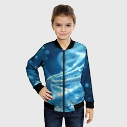 Детский бомбер 3D Днк в синем свечении - фото 2