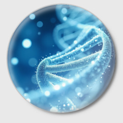 Значок Днк в синем свечении