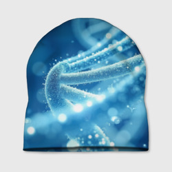 Шапка 3D Днк в синем свечении
