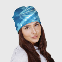 Шапка 3D Днк в синем свечении - фото 2