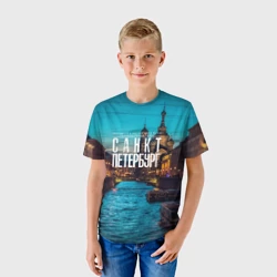 Детская футболка 3D Санкт-Петербург ночью - фото 2