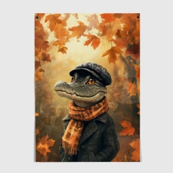 Постер Крокодил в кепке