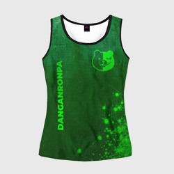 Женская майка 3D Danganronpa - green gradient вертикально