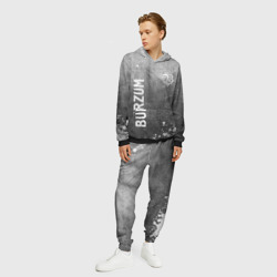 Мужской костюм с толстовкой 3D Burzum - grey gradient вертикально - фото 2