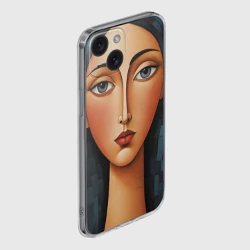 Чехол для iPhone 15 силиконовый с защитой камеры Вдохновлено Модильяни - фото 2