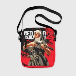 Сумка через плечо 3D Red Dead Redemption 2 - монахиня с оружием в руках