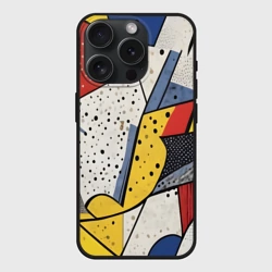 Чехол силиконовый для Apple iPhone 15 Pro Мax матовый Поп-арт яркая абстракция