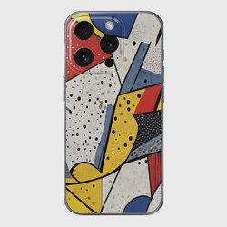 Чехол для iPhone 15 Pro силиконовый с защитой камеры Поп-арт яркая абстракция