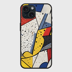 Чехол силиконовый для Apple iPhone 15 матовый Поп-арт яркая абстракция