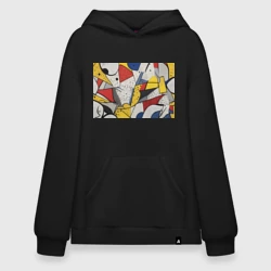 Худи SuperOversize хлопок Поп-арт яркая абстракция