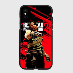 Чехол для iPhone XS Max матовый Red Dead Redemption 2 - винчестер в руке