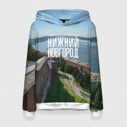 Женская толстовка 3D Нижний Новгород на слиянии рек Волги и Оки