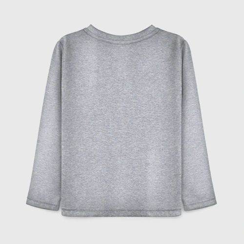 Детский лонгслив хлопок с принтом Барт Симпсон со скейтбордом под проливным дождём - нейроарт, вид сзади #1