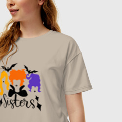 Женская футболка хлопок Oversize The Witch Sisters - Hocus Pocus - фото 2