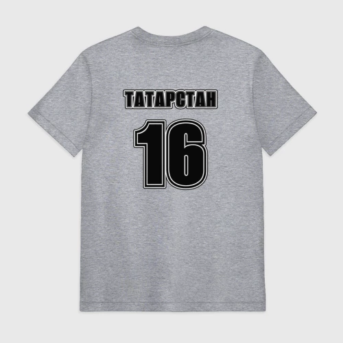 Мужская футболка хлопок с принтом Татарстан 16, вид сзади #1