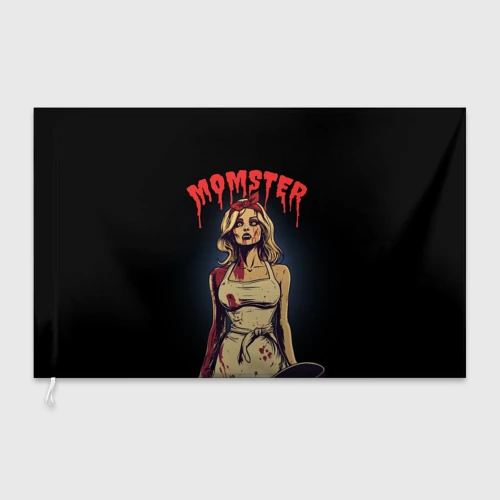 Флаг 3D Momster - vampire - на хэллоуин