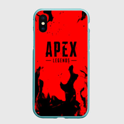 Чехол для iPhone XS Max матовый Apex legends fire steel