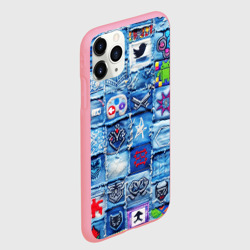 Чехол для iPhone 11 Pro Max матовый Геймерские символы на пэчворк - фото 2