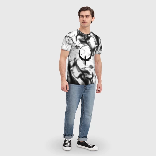 Мужская футболка 3D Quake fire black - фото 5