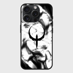 Чехол силиконовый для Apple iPhone 15 Pro матовый Quake fire black
