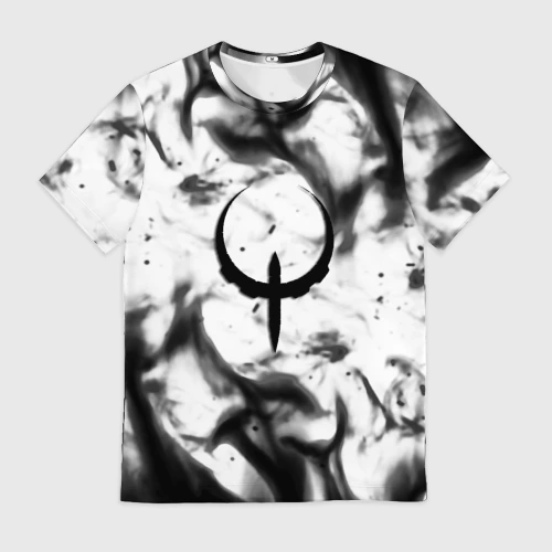 Мужская футболка 3D Quake fire black