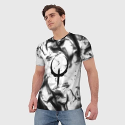 Мужская футболка 3D Quake fire black - фото 2