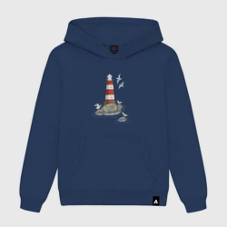 Женская толстовка хлопок Маяк и чайки на берегу моря