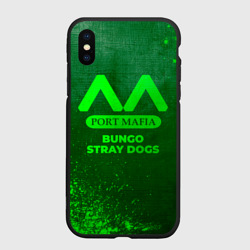 Чехол для iPhone XS Max матовый Bungo Stray Dogs - green gradient