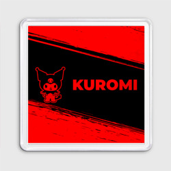 Магнит 55*55 Kuromi - red gradient по-горизонтали