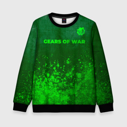 Детский свитшот 3D Gears of War - green gradient посередине