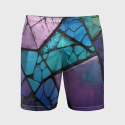 Мужские шорты спортивные Цветное стекло абстракция