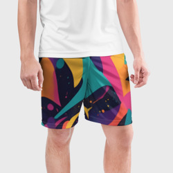 Мужские шорты спортивные Космос яркая абстракция - фото 2