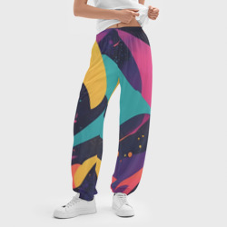 Женские джоггеры оверсайз 3D Космос яркая абстракция - фото 2