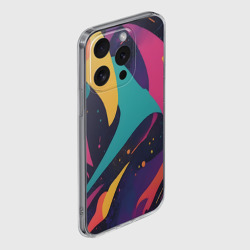 Чехол для iPhone 15 Pro силиконовый с защитой камеры Космос яркая абстракция - фото 2