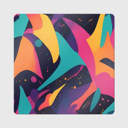 Магнит виниловый Квадрат Космос яркая абстракция