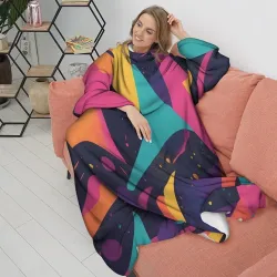 Плед с рукавами Космос яркая абстракция - фото 2