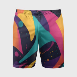 Мужские шорты спортивные Космос яркая абстракция
