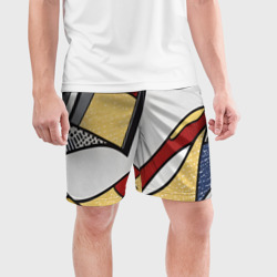 Мужские шорты спортивные Абстракция в стиле поп-арт - фото 2