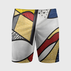 Мужские шорты спортивные Абстракция в стиле поп-арт