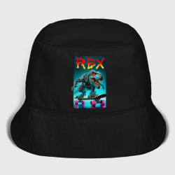 Детская панама хлопок Tyrannosaur rex on a skateboard - ai art fantasy