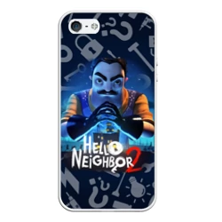 Чехол для iPhone 5/5S матовый Привет сосед из игры Hello Neighbor 