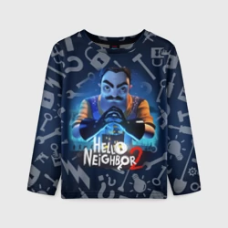 Детский лонгслив 3D Привет сосед из игры Hello Neighbor 