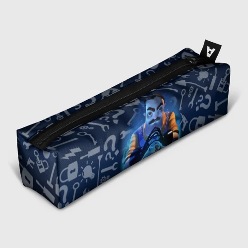 Пенал школьный 3D с принтом Привет сосед из игры Hello Neighbor, вид спереди #2