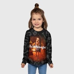 Детский лонгслив 3D Привет сосед у камина - фото 2