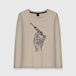 Женский лонгслив хлопок Шприц с вакциной
